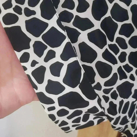 Vintage Handmade Black Animal Print Retro 50s  Midi Dress - Picture 4 of 8